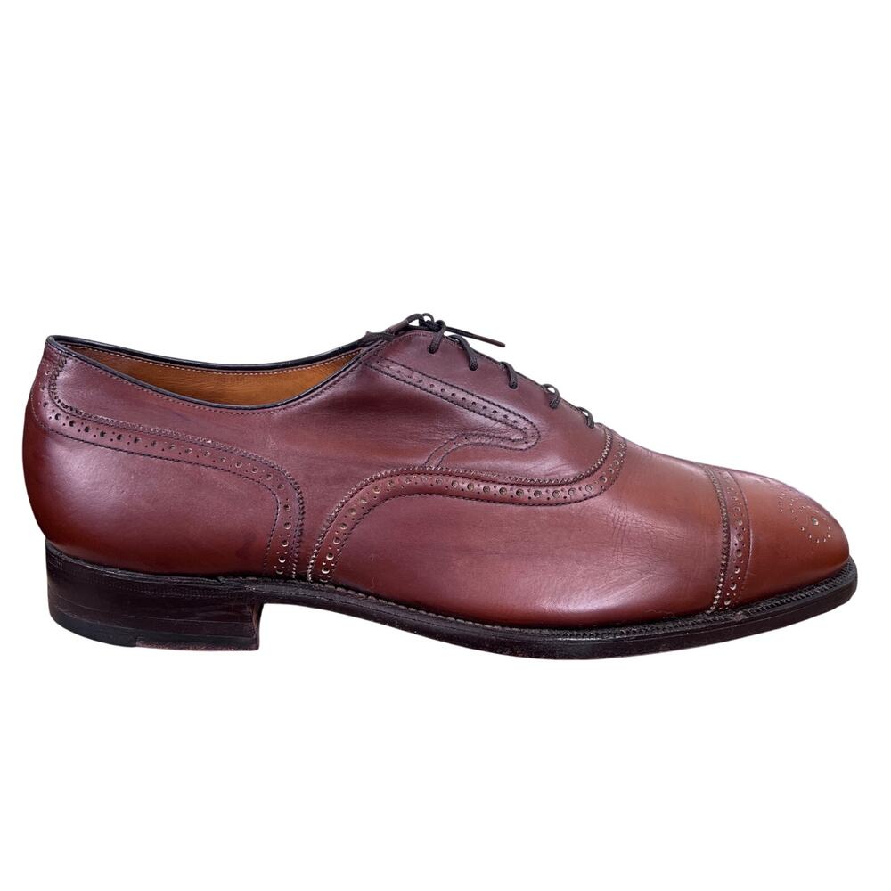 Vintage Johnston & Murphy Crown Aristocraft Wingtip Oxford Shoes Size 9.5 E/C